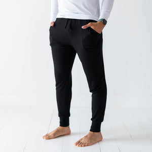 Baby Kids Bamboo Pajamas — Black Men's Pants — Image 1