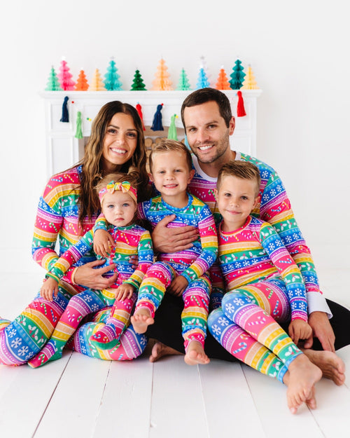Baby Kids Bamboo Pajamas — Merry And Bright Headwrap — Image 2