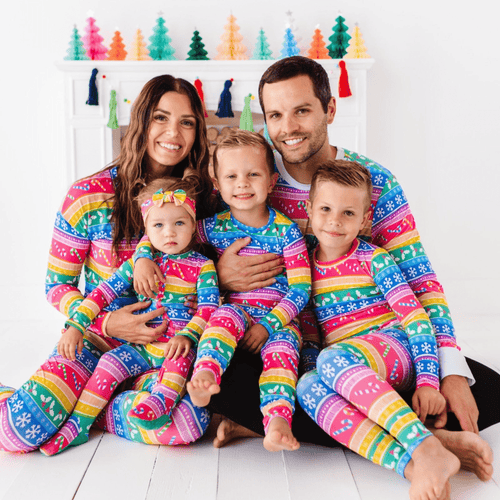 Baby Kids Bamboo Pajamas — Merry and Bright Convertible Romper — Image 14