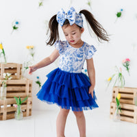 Baby Kids Bamboo Pajamas — Hoppy You're Hare Biggie Bow — Image 1