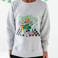 Baby Kids Bamboo Pajamas — Feeling Lucky Crew Neck Sweatshirt — Image 1