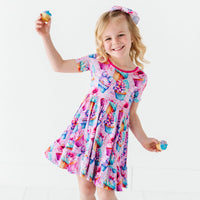 Baby Kids Bamboo Pajamas — Another Year Sweeter Girls Dress & Shorts Set — Image 1
