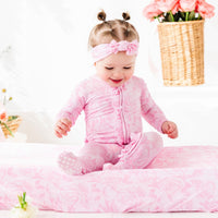 Baby Kids Bamboo Pajamas — Whispering Roses Changing Pad Cover — Image 1