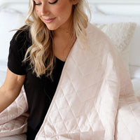 Baby Kids Bamboo Pajamas — Rose Water Quilted Bamboo Blanket - Adult & Kids — Image 1