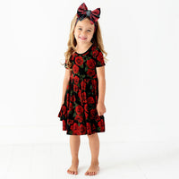 Baby Kids Bamboo Pajamas — Bums & Roses Girls Dress & Shorts Set — Image 1