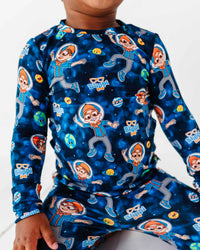 Baby Kids Bamboo Pajamas — Blippi™ in Space Two-Piece Pajama Set — Image 1
