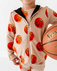 Baby Kids Bamboo Pajamas — Hoop, There It Is Reversible Jacket — Image 1