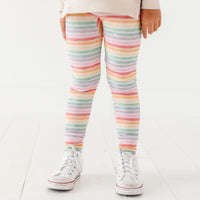 Baby Kids Bamboo Pajamas — Rainbow Bamboo Leggings — Image 1