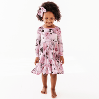 Baby Kids Bamboo Pajamas — Make Me Blush Girls Dress & Shorts Set — Image 1