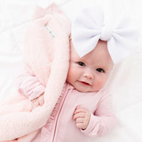 Baby Kids Bamboo Pajamas — Ballet Luxe Minky Blanket — Image 1