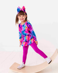Baby Kids Bamboo Pajamas — Agate You Covered Top & Tights Set — Image 1