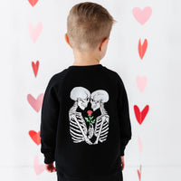 Baby Kids Bamboo Pajamas — Skeleton Love Jogger Set — Image 1