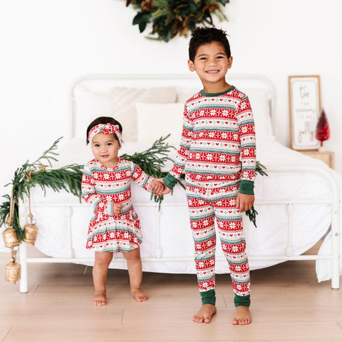 Baby Kids Bamboo Pajamas — Up To Snow Good Headwrap — Image 17
