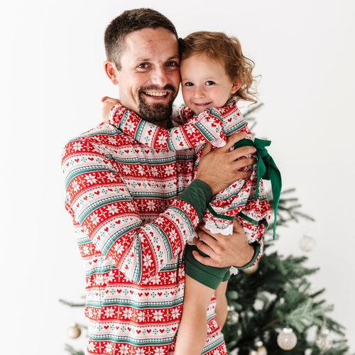 Baby Kids Bamboo Pajamas — Up To Snow Good Men's Shirt — Image 17