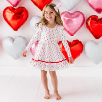 Baby Kids Bamboo Pajamas — Heart to Resist Girls Party Dress & Shorts Set — Image 1