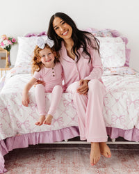 Baby Kids Bamboo Pajamas — Ballet Women's Collar Shirt & Pants Set — Image 1