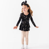 Baby Kids Bamboo Pajamas — Written in the Stars Top & Tights — Image 1