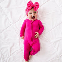 Baby Kids Bamboo Pajamas — Flamingo Convertible Romper — Image 1
