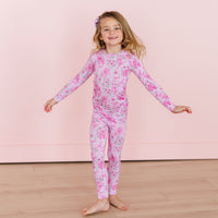 Baby Kids Bamboo Pajamas — Ballet Blooms Two-Piece Pajama Set — Image 1