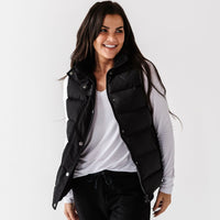 Baby Kids Bamboo Pajamas — Women's Bamboo Lined Puffer Vest — Image 1