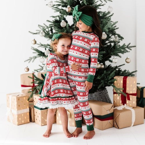 Baby Kids Bamboo Pajamas — Up To Snow Good Two-Piece Pajama Set — Image 21