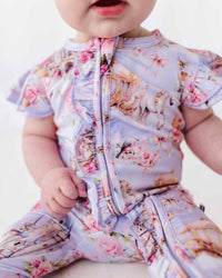 Baby Kids Bamboo Pajamas — A Knight to Remember Romper — Image 1