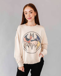 Baby Kids Bamboo Pajamas — BATMAN DC Comics™ Adult Sweatshirt - Beige — Image 1