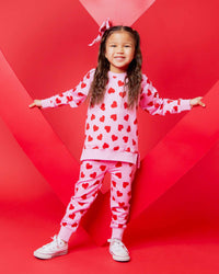 Baby Kids Bamboo Pajamas — All Heart Eyes Jogger Set — Image 1