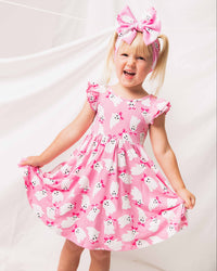 Baby Kids Bamboo Pajamas — BOOsties Forever Cap Sleeve Dress & Shorts Set — Image 1