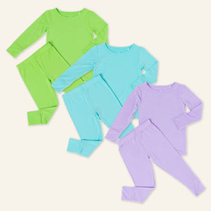 Baby Kids Bamboo Pajamas — Long Sleeve Pajama Set Bundle — Image 1