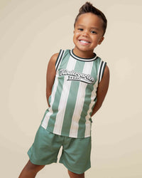 Baby Kids Bamboo Pajamas — Kindergarten Jersey Top With Shorts — Image 1
