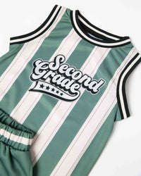 Baby Kids Bamboo Pajamas — Second Grade Jersey Top With Shorts — Image 1