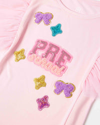Baby Kids Bamboo Pajamas — Pre-School Flutter Sleeve Top — Image 1