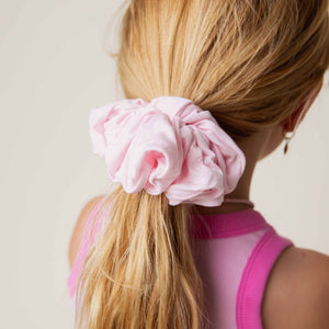 Baby Kids Bamboo Pajamas — Ballet Pink Large Scrunchie — Image 1