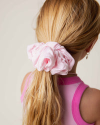 Baby Kids Bamboo Pajamas — Ballet Pink Large Scrunchie — Image 1