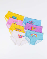 Baby Kids Bamboo Pajamas — Days of the Week 7-Pack Girl's Underwear — Image 1