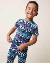 Baby Kids Bamboo Pajamas — Fast & Curious Short Sleeve Pajama Set — Image 1