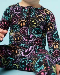 Baby Kids Bamboo Pajamas — Highlight of My Day Convertible Romper — Image 1