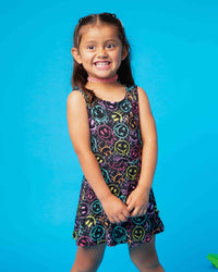 Baby Kids Bamboo Pajamas — Highlight of My Day Sleeveless Twistback Dress — Image 1