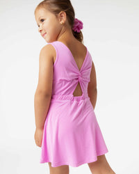 Baby Kids Bamboo Pajamas — Pencil Pink Sleeveless Twistback Dress — Image 1