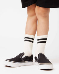Baby Kids Bamboo Pajamas — Varsity Socks 3-Pack – Game Day (Black / Green / Teal) — Image 1