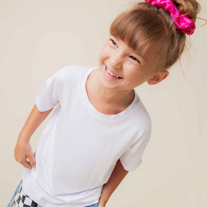 Baby Kids Bamboo Pajamas — White T-Shirt — Image 1