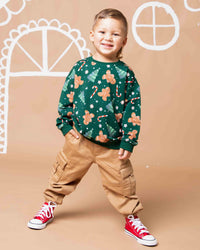 Baby Kids Bamboo Pajamas — Bake it Happen Crew Neck Sweatshirt — Image 1