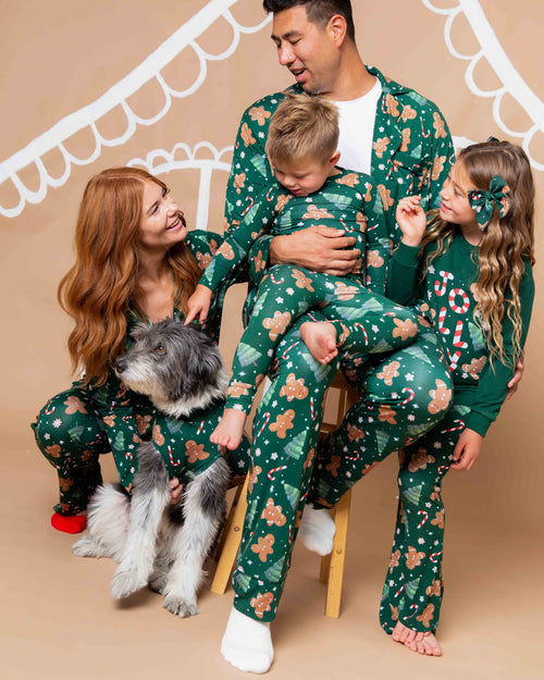 Baby Kids Bamboo Pajamas — Bake it Happen Crew Neck Sweatshirt & Bell Bottoms Set — Image 7