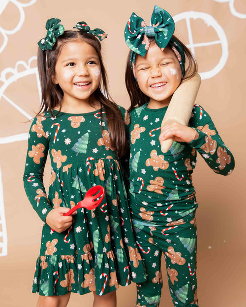 Baby Kids Bamboo Pajamas — Bake it Happen Long Sleeve Pajama Set — Image 3