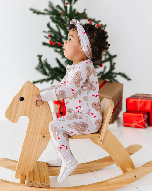Baby Kids Bamboo Pajamas — Baking Spirits Bright Convertible Romper — Image 20