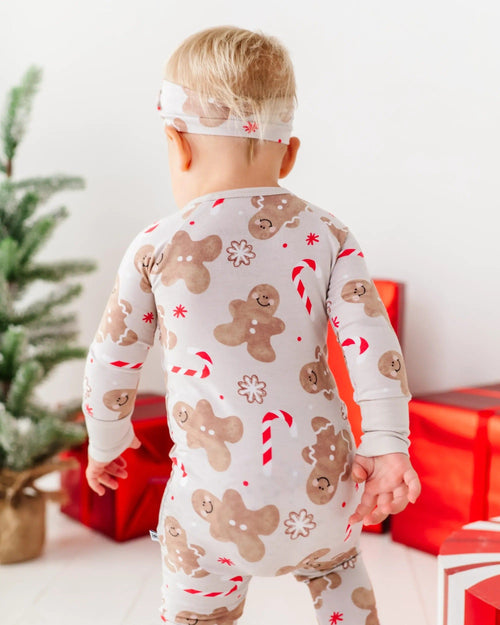 Baby Kids Bamboo Pajamas — Baking Spirits Bright Convertible Romper — Image 7