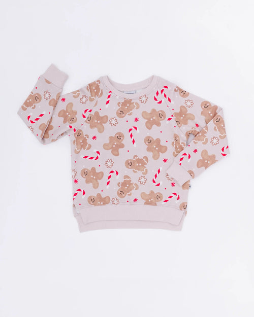 Baby Kids Bamboo Pajamas — Baking Spirits Bright Crew Neck Sweatshirt — Image 3