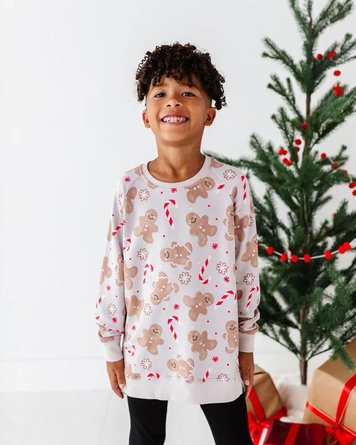 Baby Kids Bamboo Pajamas — Baking Spirits Bright Crew Neck Sweatshirt — Image 23