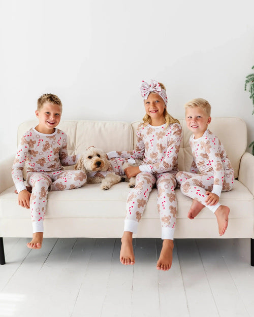 Baby Kids Bamboo Pajamas — Baking Spirits Bright Dog Sweater — Image 13